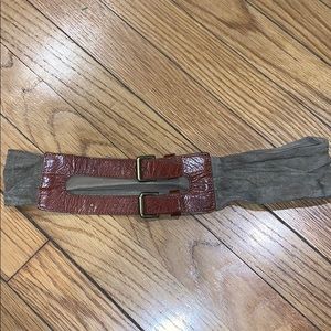 Mulberry and company brown leather / suede belt